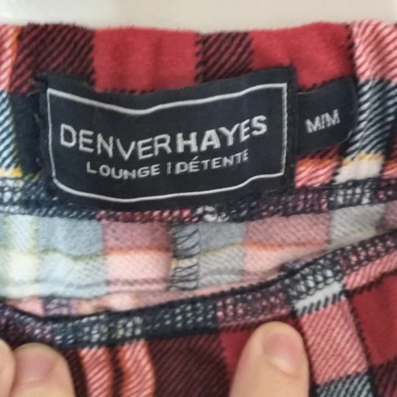 Unisex Red Plaid Denver Hayes, Pajama Pants Sz Medium - Picture 4 of 4